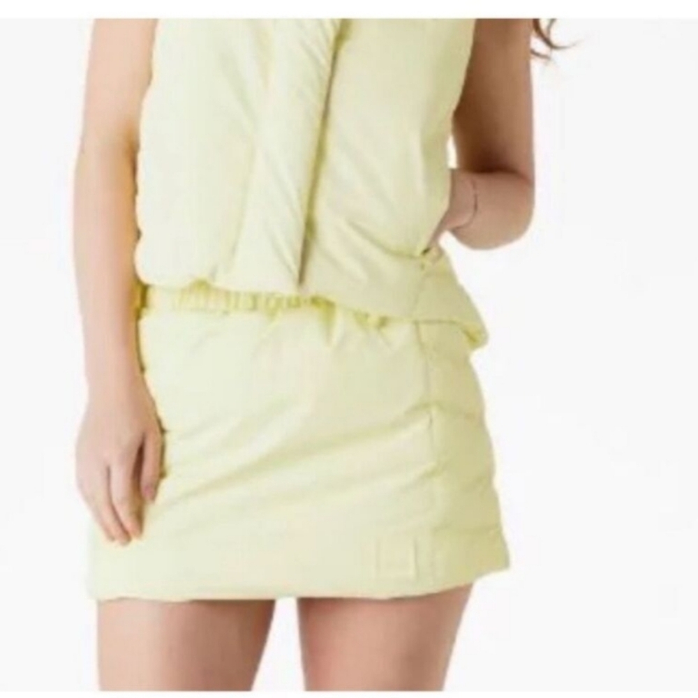 Rains Loop Mini Skirt in Straw Sz S NWT